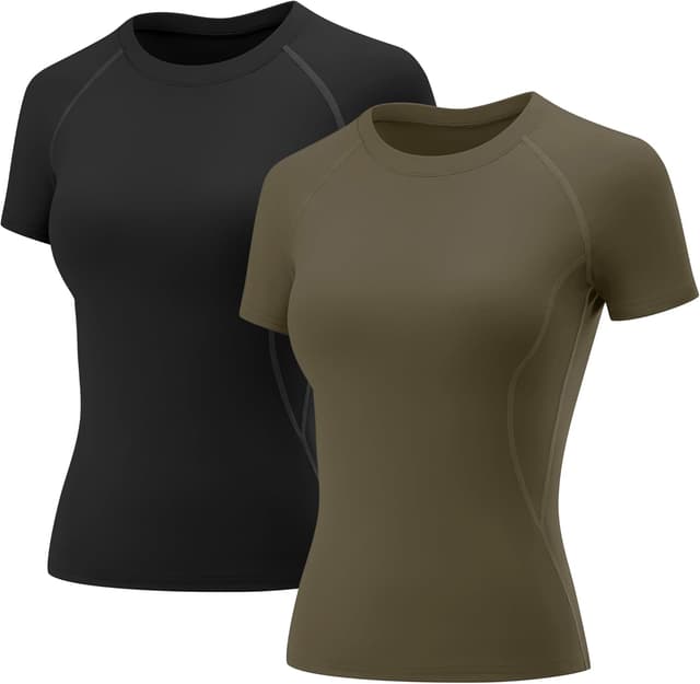 Detalle de Rapbin Women’s Gym Tops workout & yoga T-shirt (short sleeve, quick-dry)