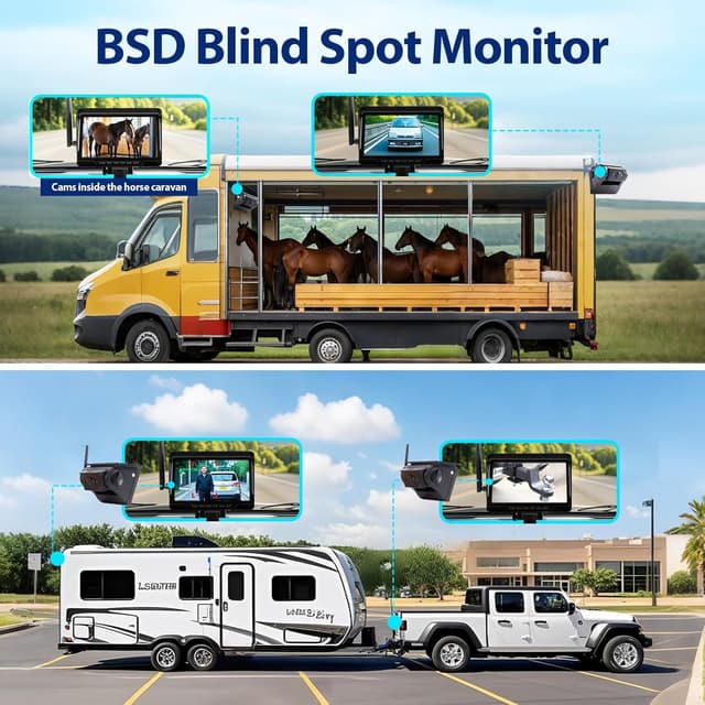 Detalle 2 de Solar Wireless Reversing Camera Kit with 7” 1080P Screen, Night Vision & DVR Recording (IP68)