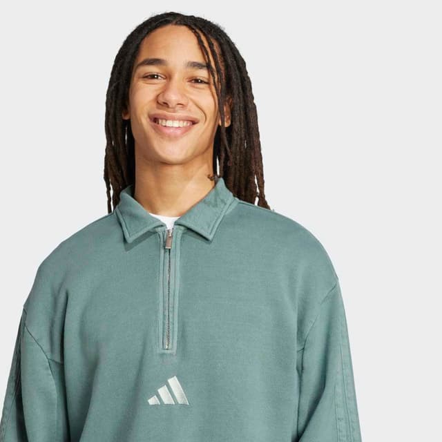 Detalle 2 de Adidas All SZN French Terry Washed Half-Zip sudadera 100% algodón
