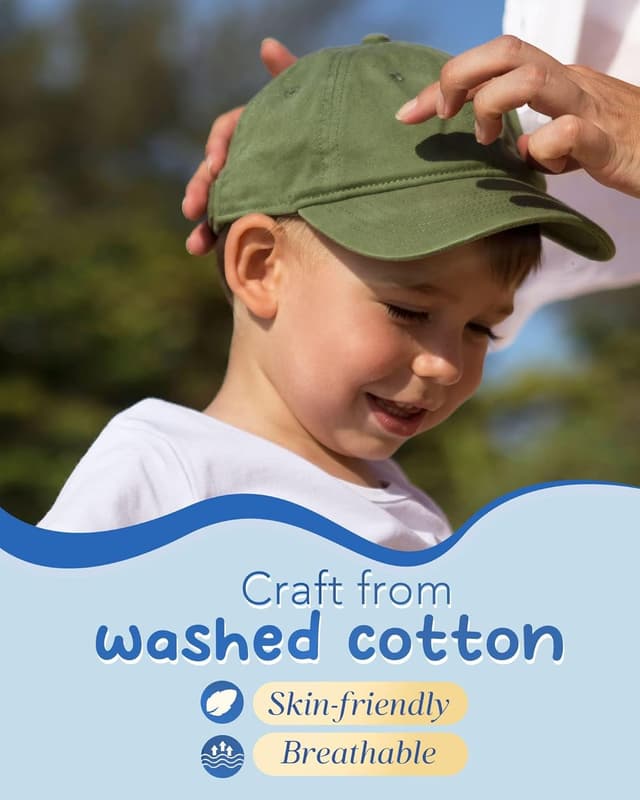 Detalle de FURTALK UV-Schutz Basecap für Kinder (Unisex) aus Baumwolle mit verstellbarem Verschluss