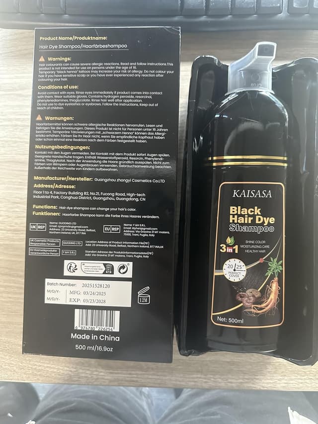 Thumbnail 2 de Schwarzes HaarfĂ€rbeshampoo 3 in 1 đâ