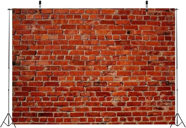 Detalle 2 de BELECO 12x10ft red brick wall fabric backdrop for photos, parties and events