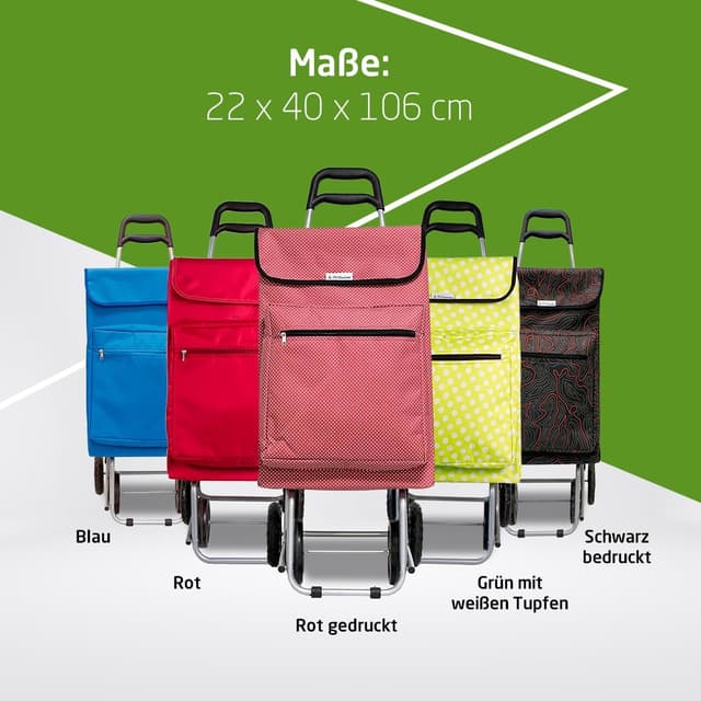 Thumbnail 6 de Amig Einkaufstrolley 4-Räder Blau 48L