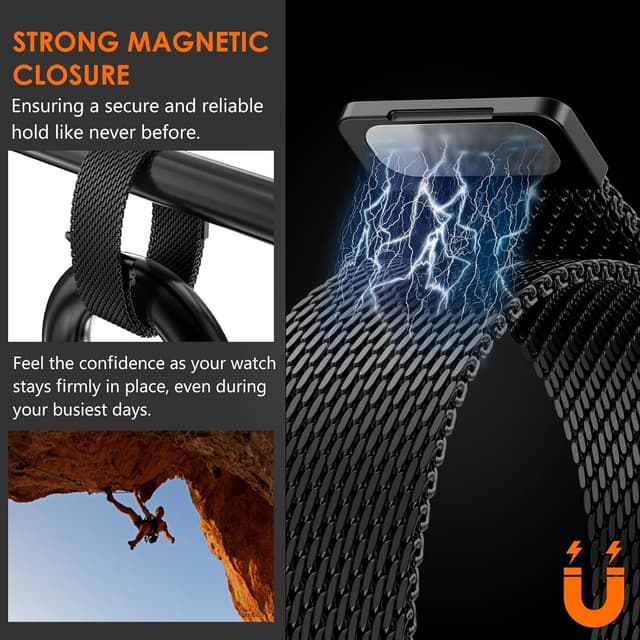 Detalle 2 de WINGLE Milanese Loop Magnetic Strap for Apple Watch