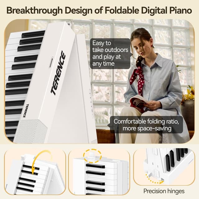 Detalle de 88 Tasten E-Piano mit Bluetooth, 1800 mAh