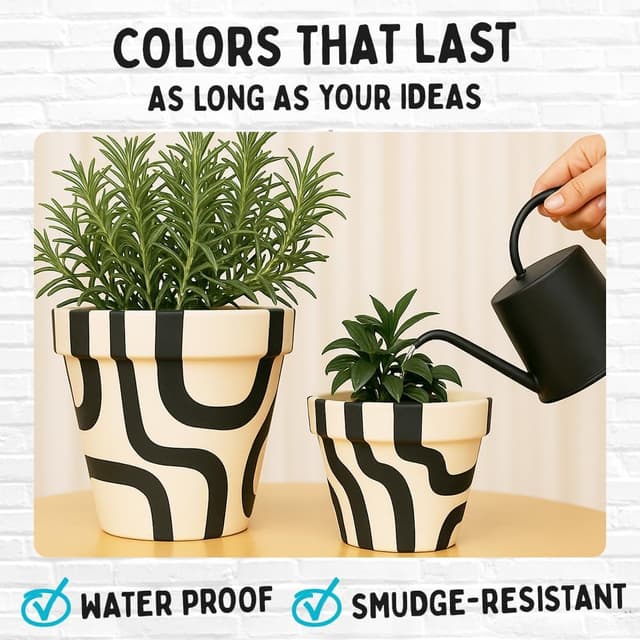 Detalle 2 de Funcils 15mm Jumbo Ölbasiert Lackmarker Schwarz