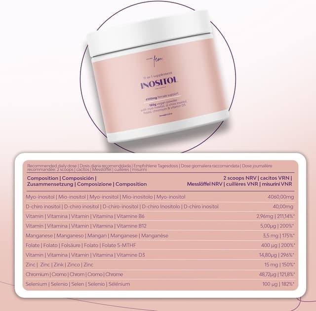 Thumbnail 8 de Inositol Myo & D-Chiro PCOS 4100MG 🌿 – Balance hormonal y metabolismo