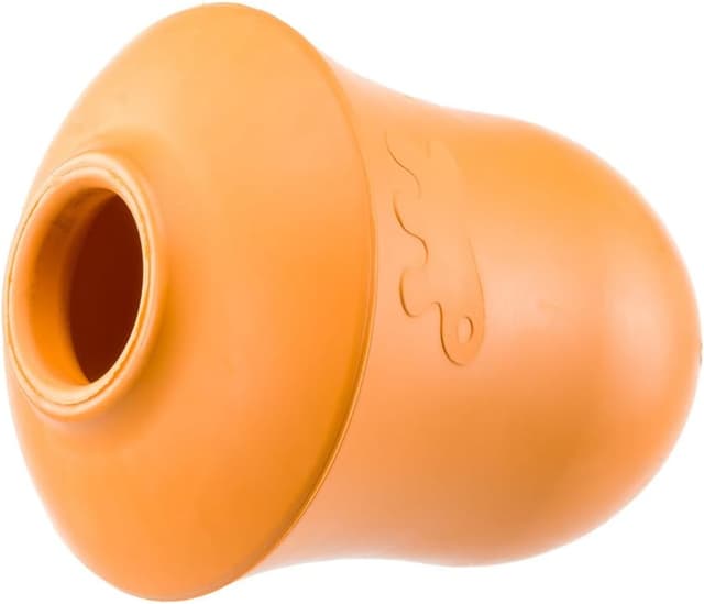 Detalle de Ferplast Crazy Bell : distributeur de croquettes ou friandises en caoutchouc naturel à mâcher (orange)