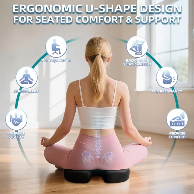 Detalle de Ecosafeter Memory Foam Seat Cushion with 3D Comfort