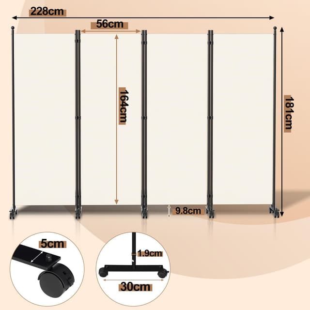 Thumbnail 2 de Fiqops Biombo exterior 228 cm beige