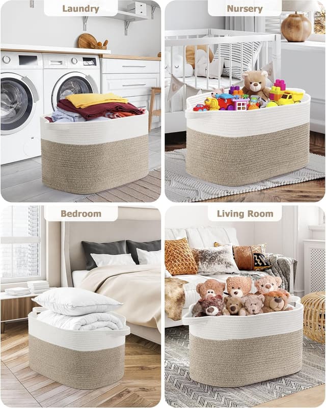 Thumbnail 6 de JOJOSEE Large Storage Basket 55x38x30 cm