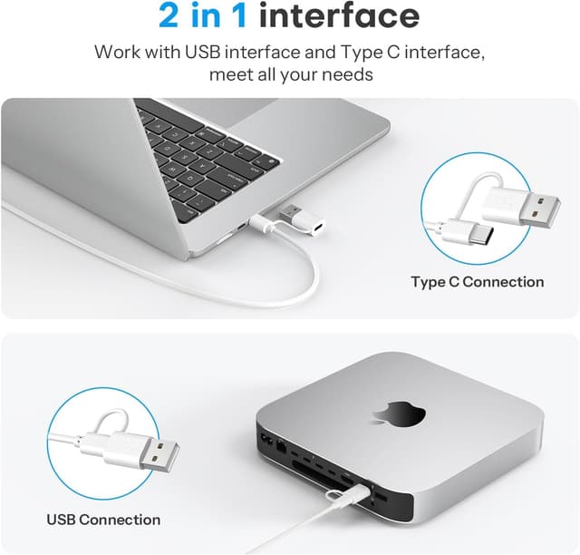 Detalle de OMOTON Wired Keyboard UK QWERTY, USB-C connection ⌨
