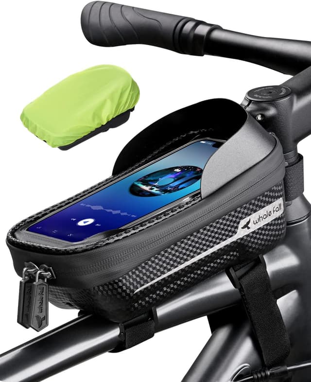 Detalle de whale fall Bike Phone Holder Waterproof Top Tube Bag (Phones up to 7") with Hard EVA Case & Touchscreen