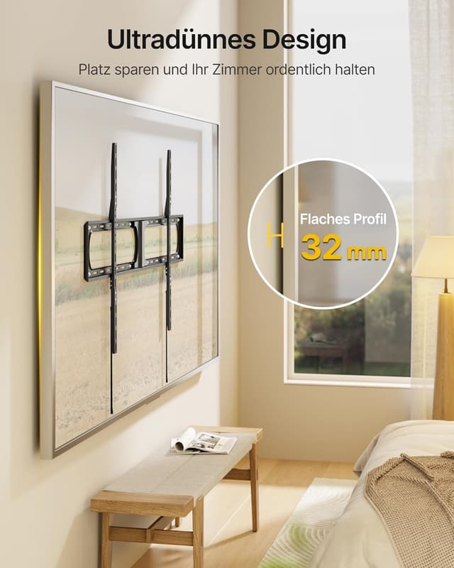 Detalle 2 de monTEK Heavy Duty TV Wandhalterung bis 136 kg