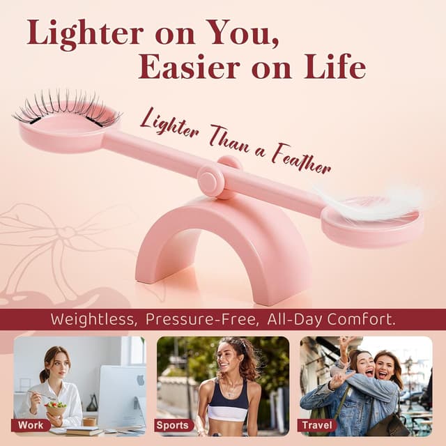 Detalle 2 de Higu Clace Magnetic Eyelashes with Applicator (G03) — No-Glue Reusable Magnet Lashes for a Natural Look