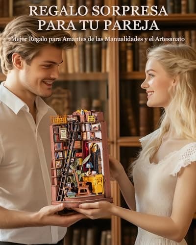 Thumbnail 7 de Rolife Book Nook Kit Silent Corner Study: casa miniatura 3D de madera con luces LED