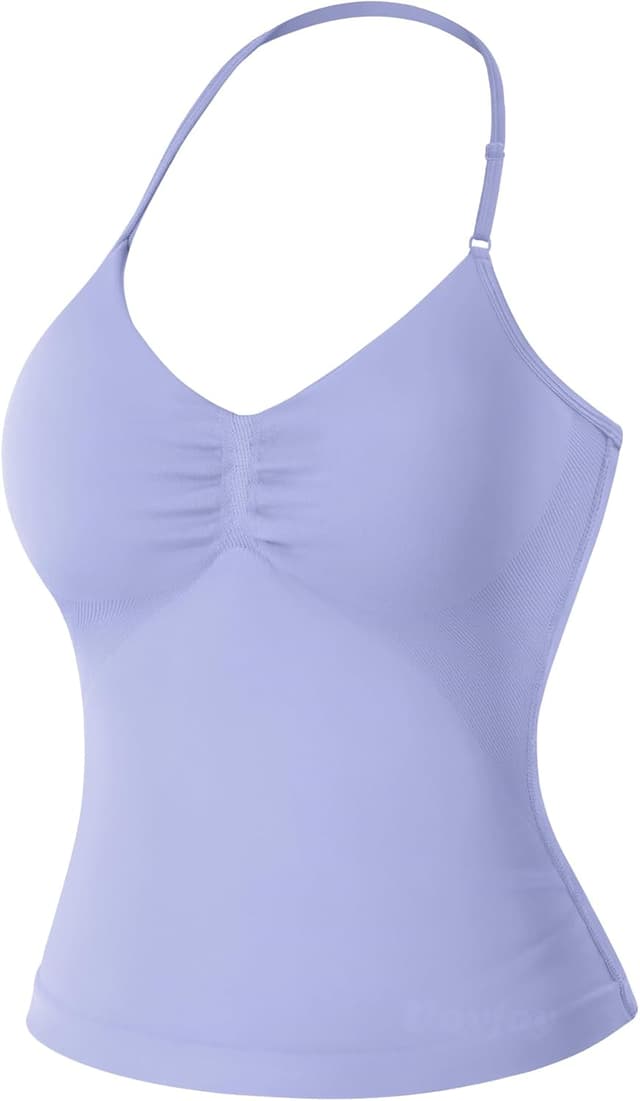 Detalle de VOYJOY Impact Longline Strappy Workout Tank Top for Women (Sports Bra Camis)