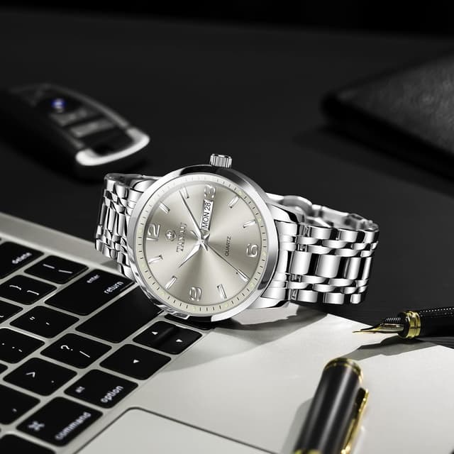 Thumbnail 6 de Taxau Herren Uhr wasserdicht aus Edelstahl mit Datumsanzeige – Business & Luxus-Look