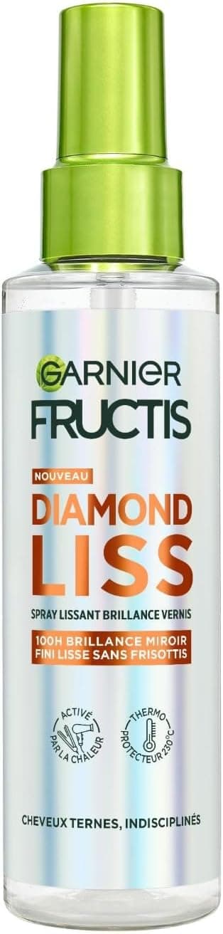 Detalle de Garnier Fructis Diamond Liss – Spray lissant brillance diamant thermo-protecteur, anti-frisottis, 150 ml