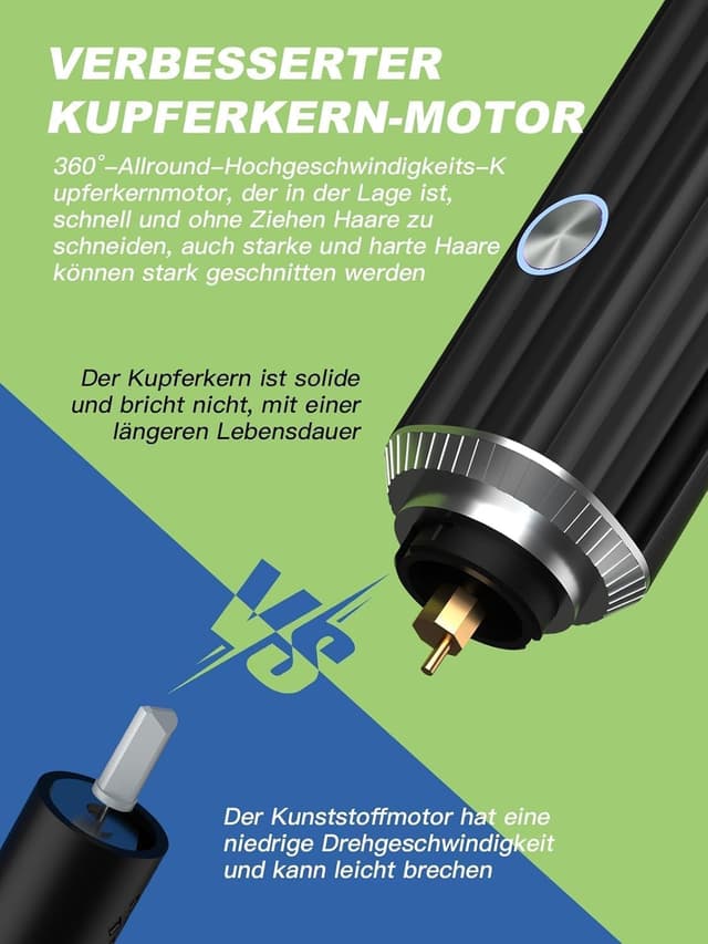 Thumbnail 6 de Nasenhaartrimmer 2‑in‑1 USB‑wiederaufladbar mit LED 💈