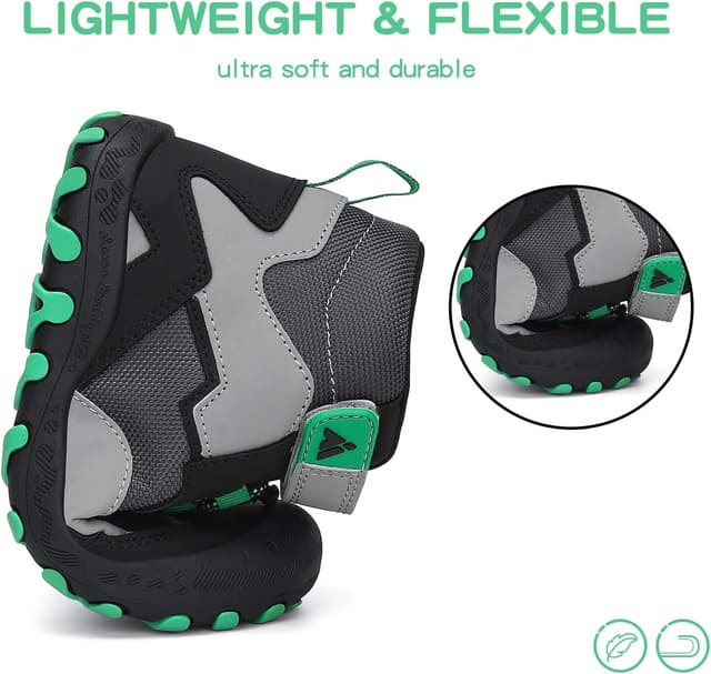 Detalle de Mishansha Kids Water Resistant Hiking Boots for Boys & Girls