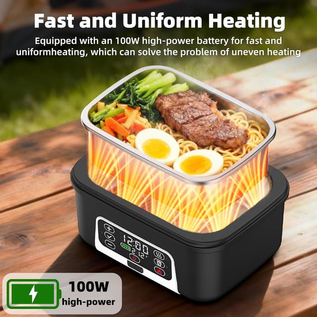 Detalle de XL Cordless Heated Lunch Box 1.5L 🍱