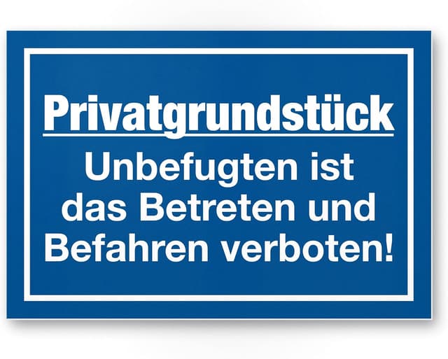Detalle de Komma Security Privatgrundstück 30 x 20 cm ⚠
