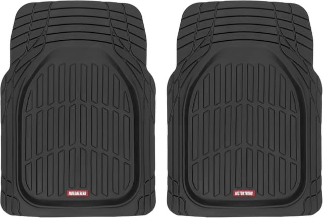 Detalle de Motor Trend 2-Piece Front Car Floor Mats (Black) FlexTough Contour Liners