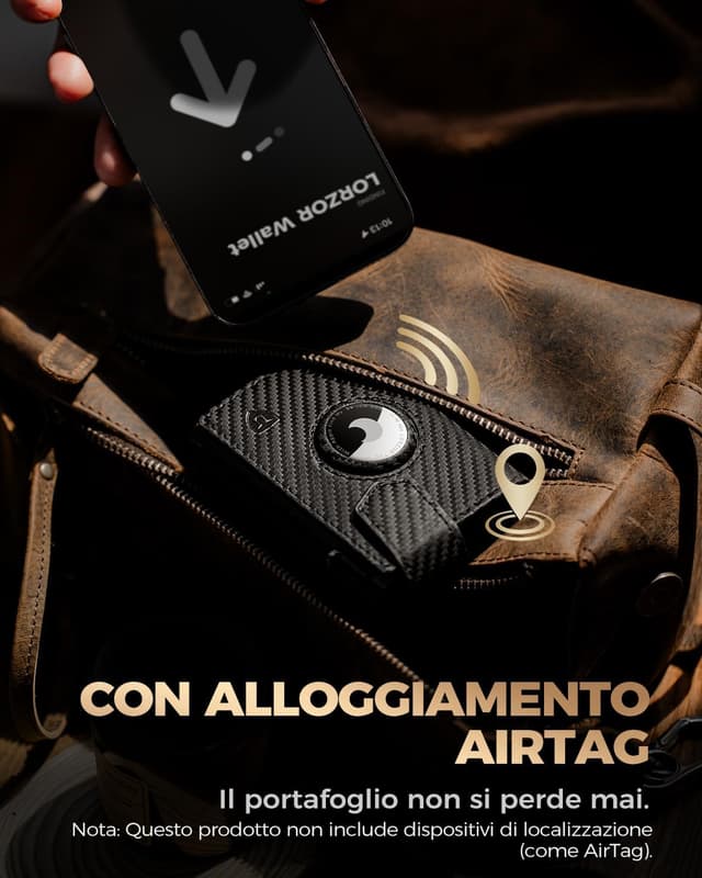 Thumbnail 5 de LORZOR Portafoglio Uomo Slim con Portamonete XXL 2 cm