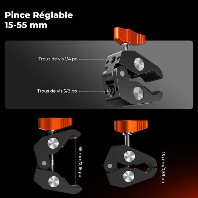 Thumbnail 4 de K&F CONCEPT Bras magique 9,8 pouces