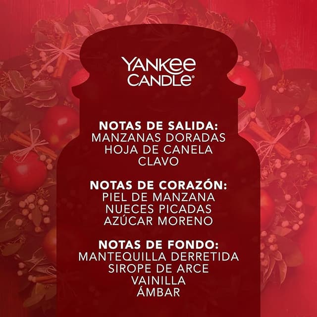 Detalle 2 de Yankee Candle Red Apple Wreath 150 h 🕯