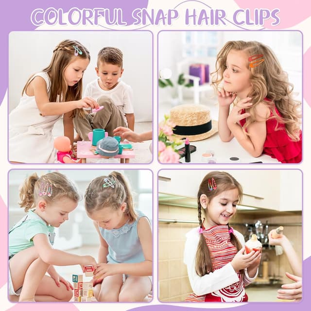 Thumbnail 3 de Obeoby Haarspangen 40 Farben Metal 5,1 cm