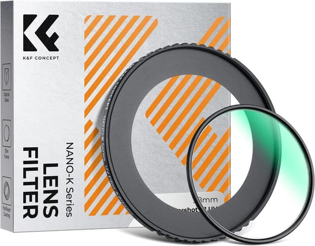 Detalle de Kit K&F Concept filtre UV de protection + bague pour Canon PowerShot V1