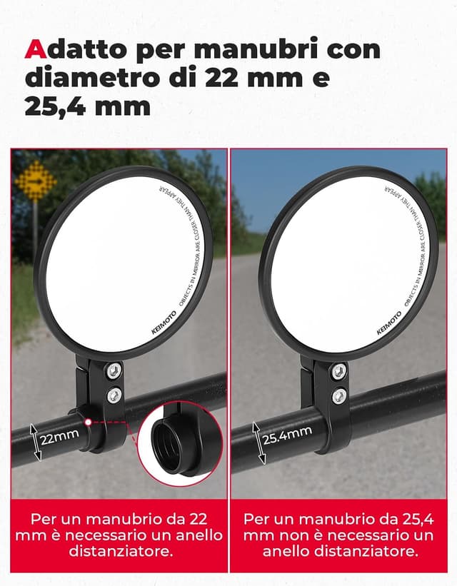 Thumbnail 4 de KEMIMOTO Specchietti Moto Omologati E24 2 pezzi