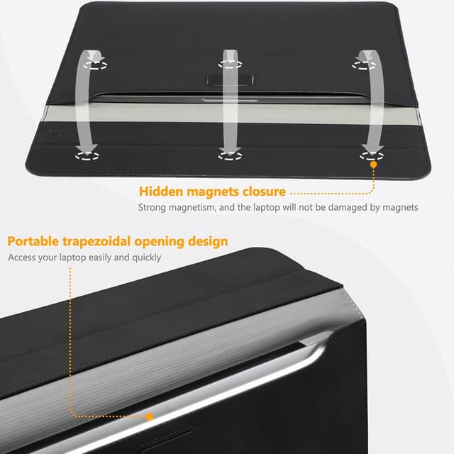 Detalle de HYZUO 13 Inch laptop sleeve with stand