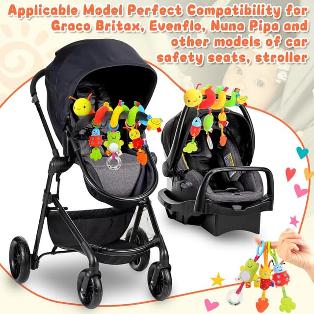 Detalle 2 de YELUFT Baby Pram Toys 0-6 Months