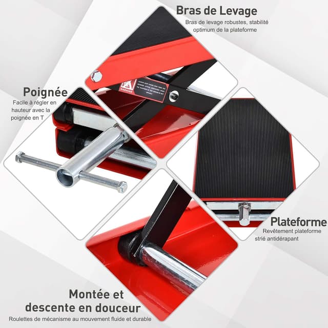 Thumbnail 4 de HOMCOM Lève Moto tout-terrain 10–37 cm