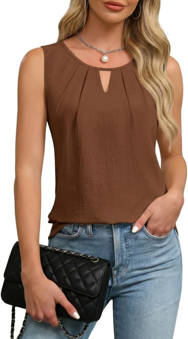 Detalle 2 de Tank Top mit Keyhole V-Ausschnitt