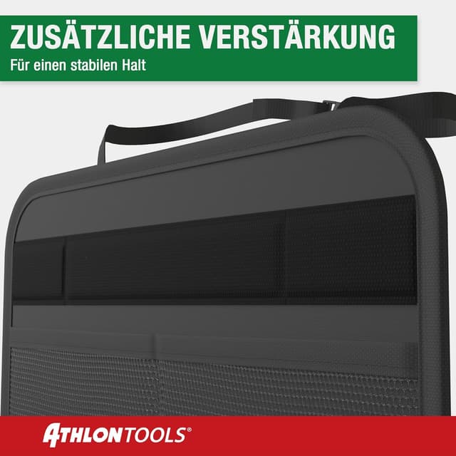 Detalle de ATHLON TOOLS Rückenlehnen-Schutzmatte (beschichtet) mit Netztaschen – schmutz- & wasserabweisend