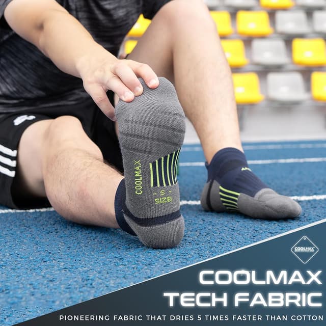 Thumbnail 3 de Rahhint Coolmax Compressione 3 Paia Corti Calze Running