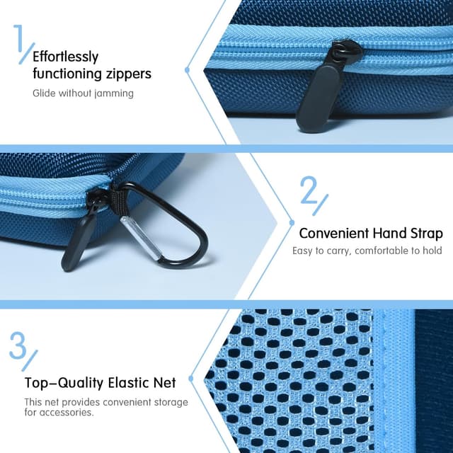 Detalle 2 de Schutztasche Hülle für JBL GO 4 / GO 3 Bluetooth-Lautsprecher (EVA, stoßfest & wasserabweisend) – nur Tasche