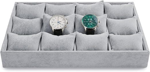 Imagen de Papten Bandeja de joyería apilable de terciopelo, 12 compartimentos en OfertitasTOP