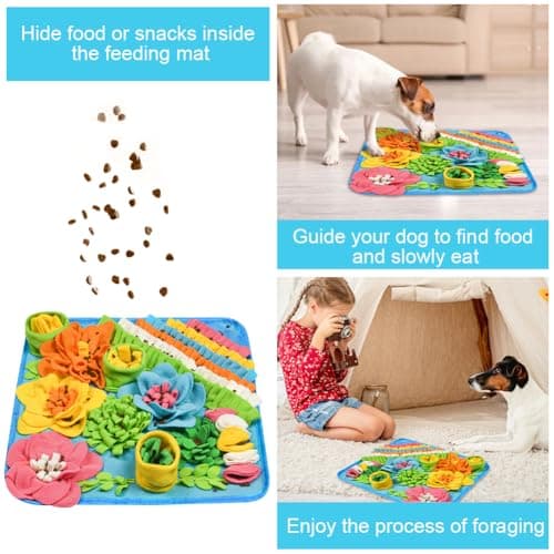 Detalle de OSDUE Alfombra Olfativa para Perros Snuffle Mat lavable a máquina 39x39 cm