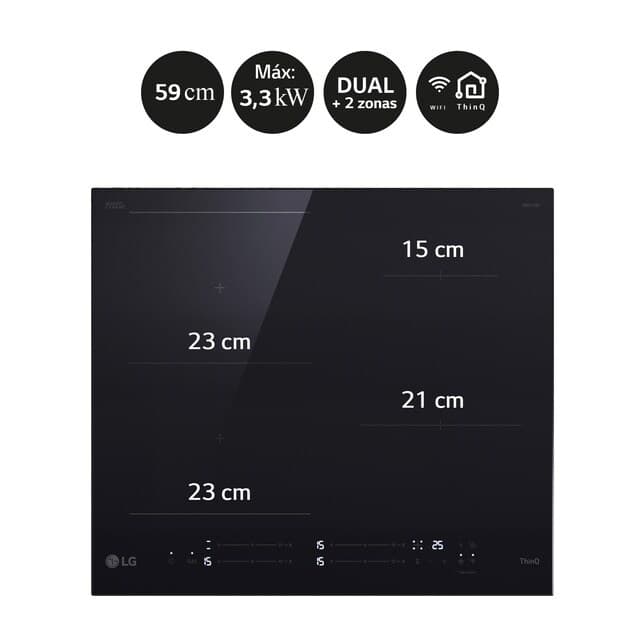 Thumbnail 3 de LG Placa de Inducción Zona Flex CBIZ2435B ⚡