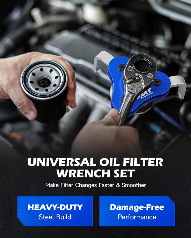 Detalle 2 de Orion Motor Tech 2pc Adjustable Oil Filter Wrench Set (2.5–4 & 2.7–5.1 in, 1/2 & 3/8 in drive)