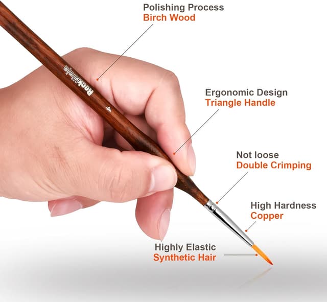 Thumbnail 1 de Rock Ninja Detail Paint Brush Set 9pcs