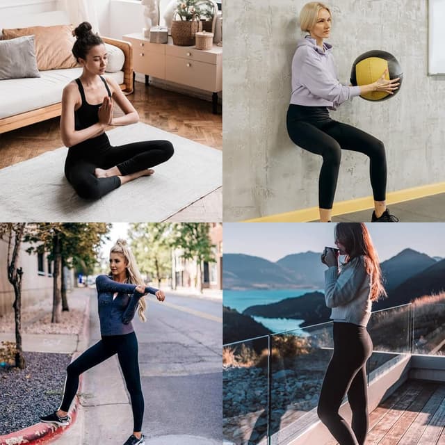 Detalle de AMIYOYO 2er Pack Leggings High Waist