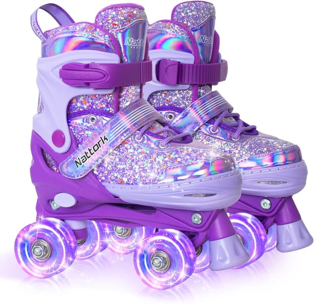 Thumbnail 6 de Nattork Adjustable Kids Roller Skates for Girls & Boys 4 Sizes