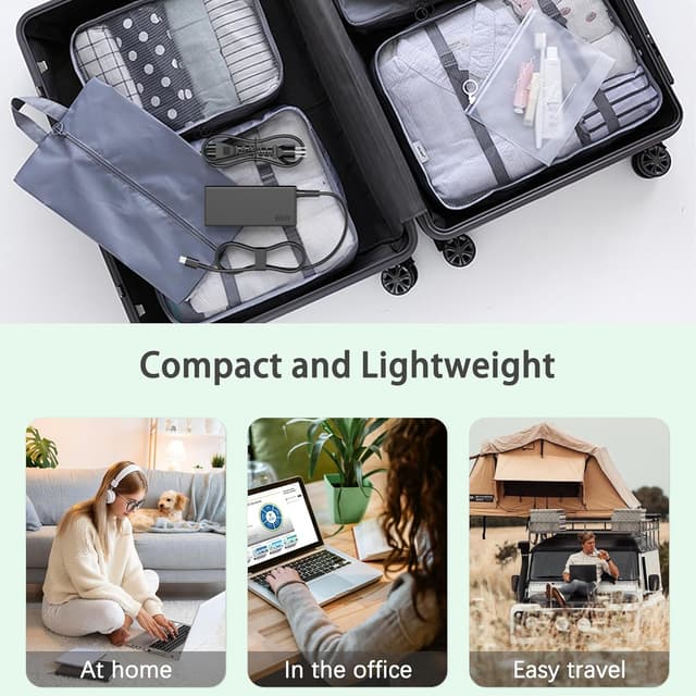 Detalle 2 de heesky 65W USB-C Chromebook Charger (Type C) for HP, Acer, ASUS, Dell, Lenovo, Samsung, and Google Laptops