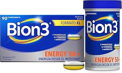 Detalle de Bion3 Energy 50+ 💊 Multivitamínico con Probióticos para Energía